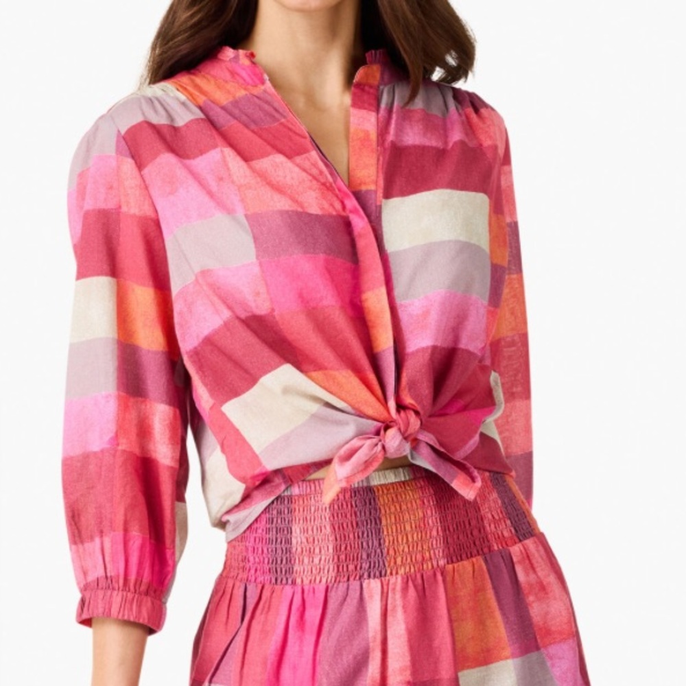 NWT NIC + ZOE SUNSET PLAID COTTON GIRLFRIEND SHIRT WOMEN’S SIZE 2X